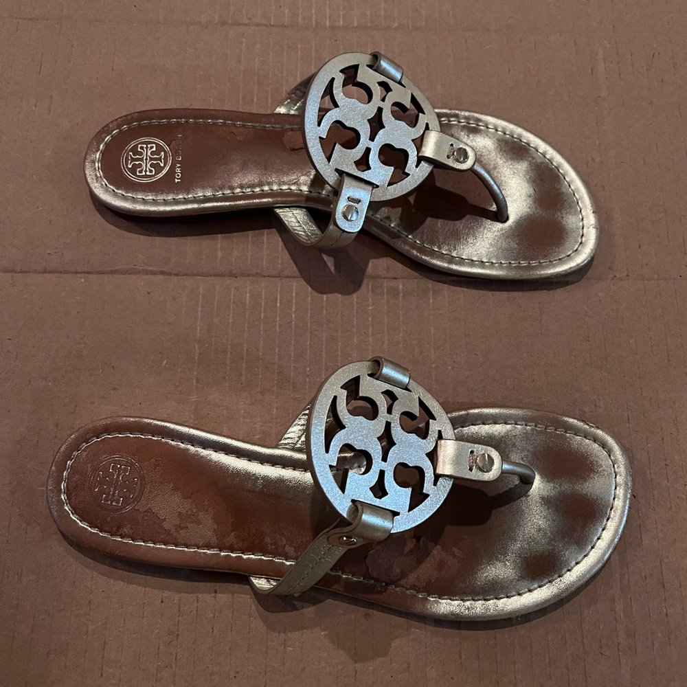 Tory Burch Miller flip-flop women spark GOLD